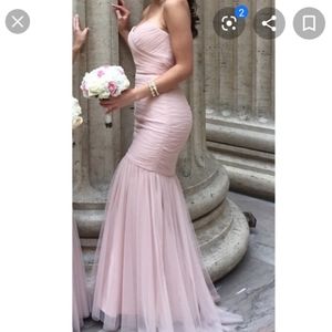 Nwot Blush pink Amsale mermaid dress